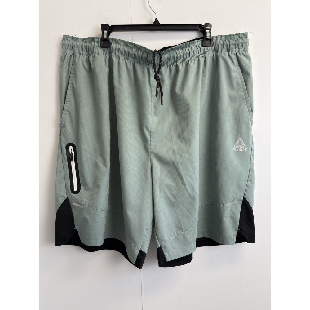 Reebok Woven Shorts Men's 3XL Big & Tall Athletic Training Gym Zip Pocket 9.5"